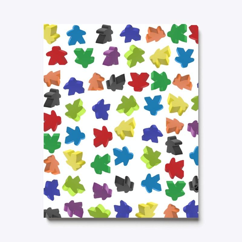 Falling Meeples by Blackburn Ink