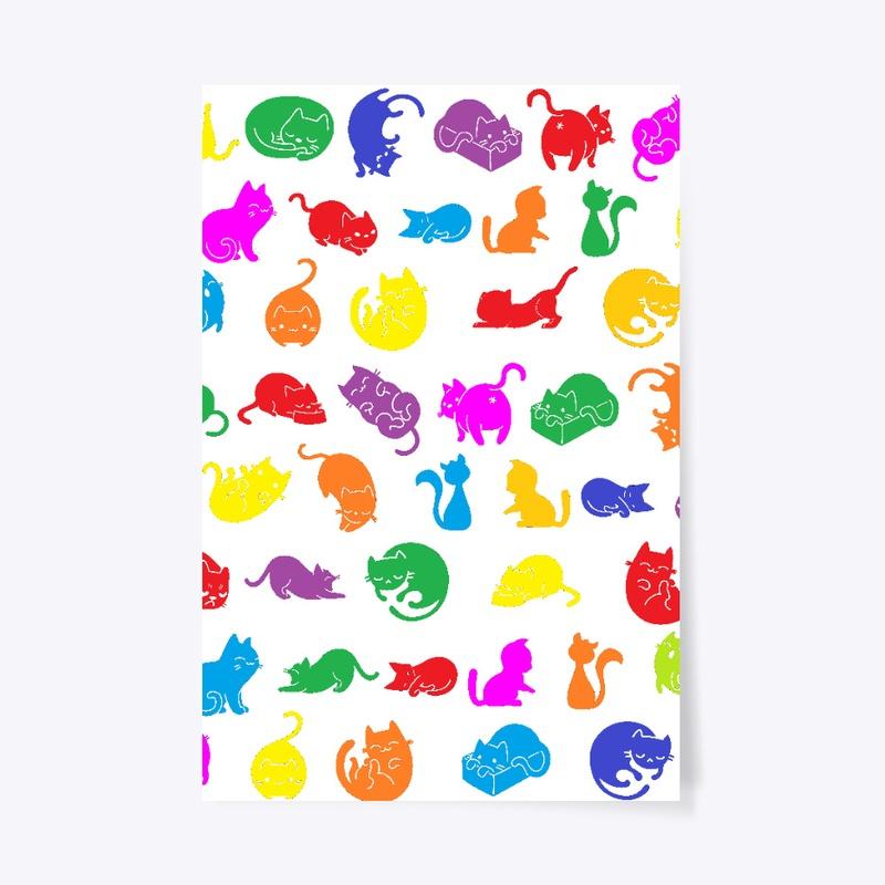 Colorful Cats by Blackburn Ink